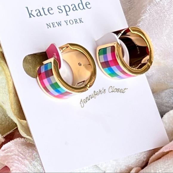 Kate Spade Flower Huggie Hoop Earrings - Picture 5 of 5